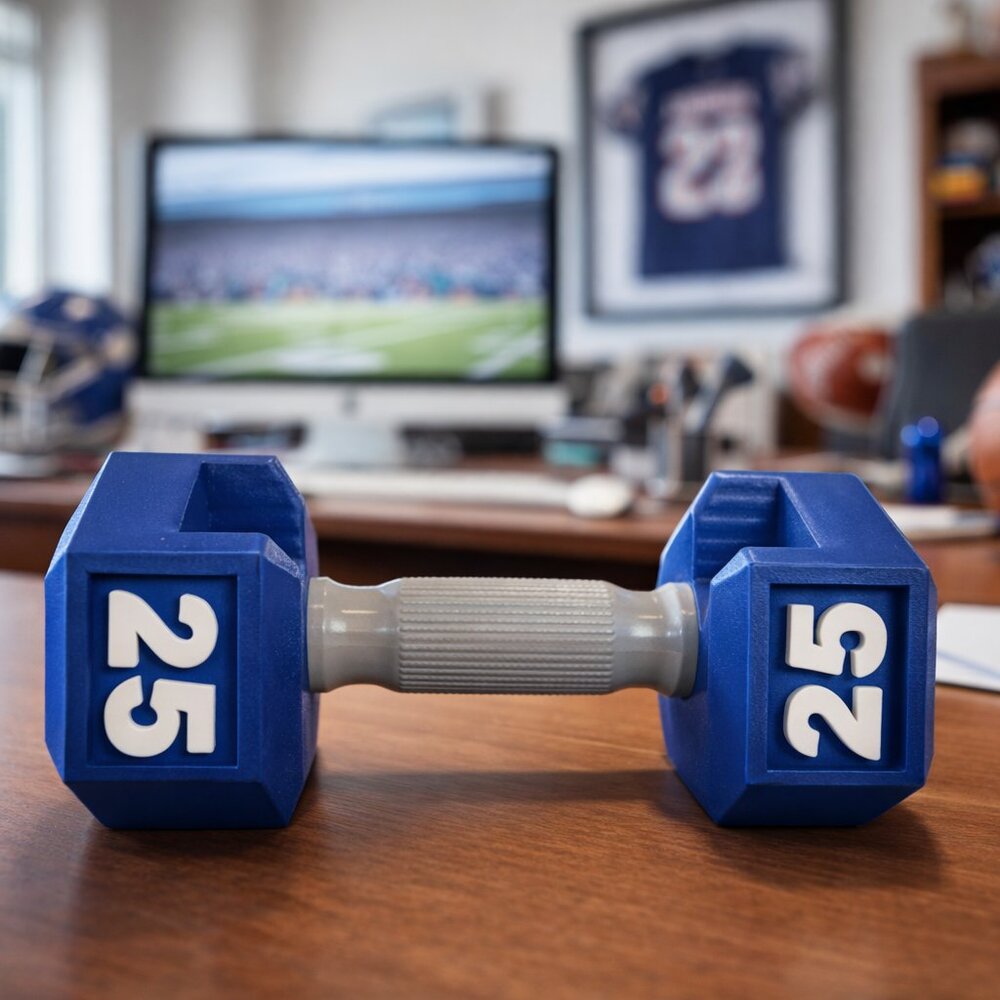 Dumbbell Fun Business Card Holder Carrier House Customizable Design Fitness Gym